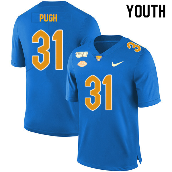 2019 Youth #31 Kaezon Pugh Pitt Panthers College Football Jerseys Sale-Royal